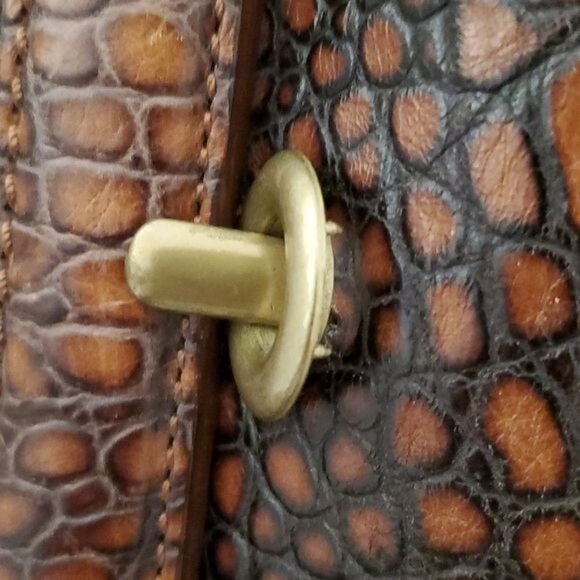 Cole Haan G Series Leather Reptile Embossed Bag Shoulder Tote Handbag WOMEN'S - Picture 10 of 16